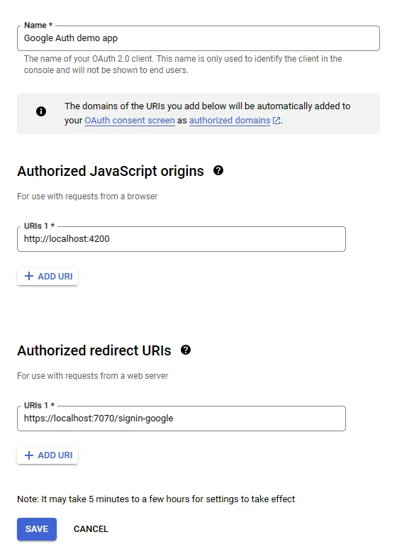 google-console-new-app