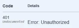 Secure page 401 unauthorized response