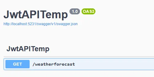 Swagger UI endpoints page